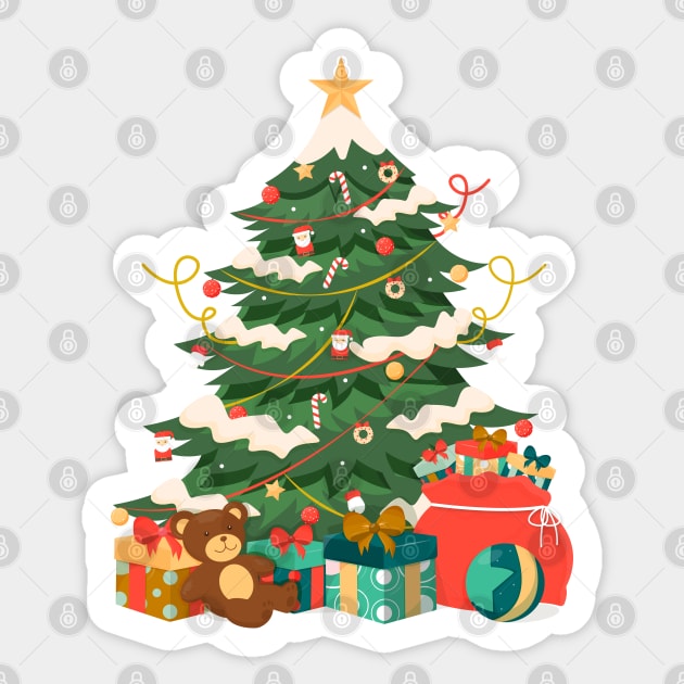 Christmas Tree-Xmas Gifts Sticker by MaryMas